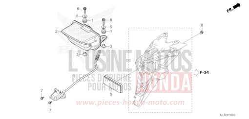 FEU ARRIERE/FEU D'IMMATRICULATION CRF1100A3R de 2024